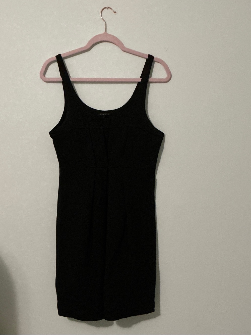 Theory Black Tank Scoop-Neck Mini Dress